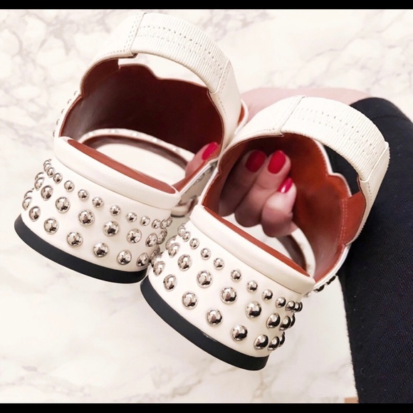 White Studded Sandals - Picture 5 of 6